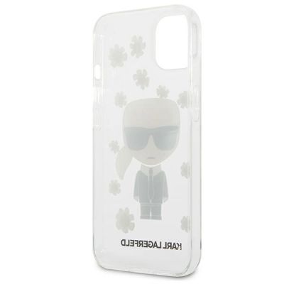 7. Karl Lagerfeld Flower Ikonik Karl Case for iPhone 13 mini - Transparent