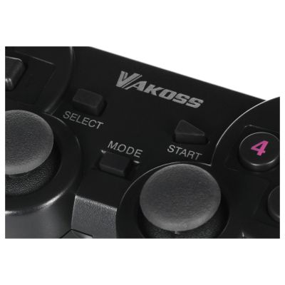 3. VAKOSS WIRELESS USB GAMEPAD WITH DUAL SHOCK FUNCTION, PC/PS3, DIGITAL AND ANALOG MODE, GP-4705BK BLACK
