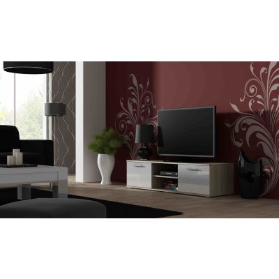 TV cabinet SOHO 140 Sonoma oak/gloss white