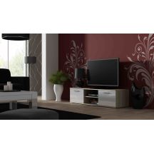 TV cabinet SOHO 140 Sonoma oak/gloss white