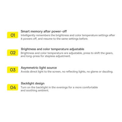 25. Baseus i-wok2 LED lamp for desktop monitor screen lighting black (DGIW000101)