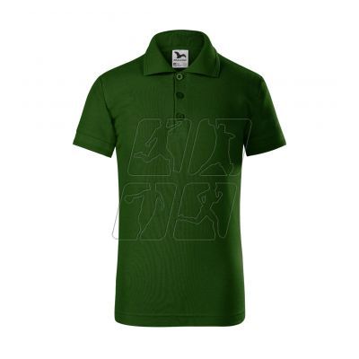 2. Children's Pique Polo Shirt (Bottle Green)