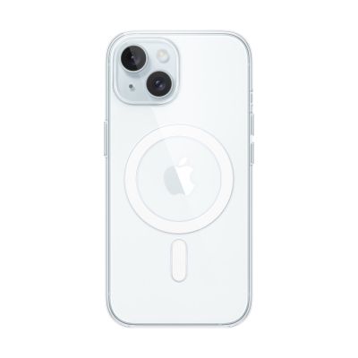 11. Apple - Back cover for mobile phone - MagSafe compatible - Polycarbonate - Transparent - for iPhone 15 (MXRK3ZM/A)