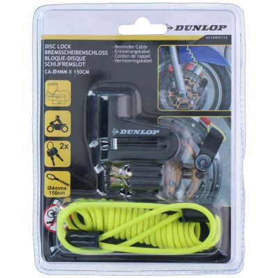 12. DUNLOP BLACK BRAKE DISC LOCK WITH CABLE LOCK