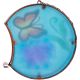 14. GARDEN DECORATION 22.5x8x22CM STAINED GLASS HANGING LANTERN