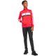 6. adidas Seasonal Essentials Tiberio 3-Stripes Tricot Kids Tracksuit Red and Black JI6214