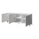 2. MARMO 3D chest of drawers 200x45xH80.5 white matt/white marble