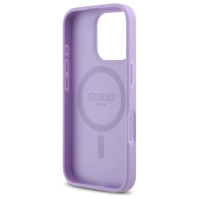 7. Guess Saffiano MagSafe case for iPhone 16 Pro - purple