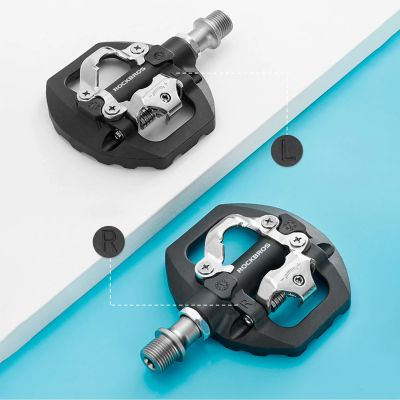 12. Rockbros M108 Nylon Half-Lock Double-Sided Bicycle Pedals - Black