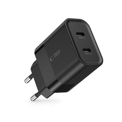 6. Tech-Protect C20W charger 2x USB-C PD 20W - black