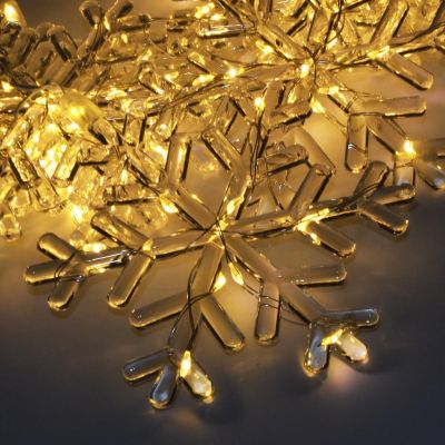 11. CHRISTMAS TREE LIGHTS LIGHT CURTAIN 120x120 CM 232LED WARM WHITE SNOWFLAKES