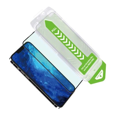 3. 9H tempered glass with mounting frame for iPhone 15 Plus Wozinsky Premium Glass - black