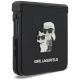 7. Karl Lagerfeld Karl&Choupette Saffiano Pins Case for Samsung Galaxy Z Flip 8 - Black