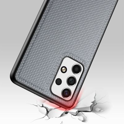 6. Dux Ducis Fino case is made of nylon material for Samsung Galaxy A73 blue
