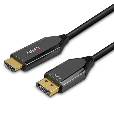 6. Lindy 40931 2m HDMI Type A (Standard) DisplayPort Cable Adapter Black