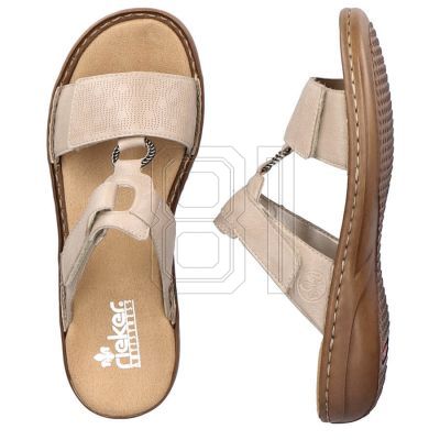 16. Comfortable Rieker W RKR681 beige flip-flops