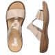 16. Comfortable Rieker W RKR681 beige flip-flops