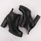 13. Black women's block-heel ankle boots M.Daszyński SA218-8