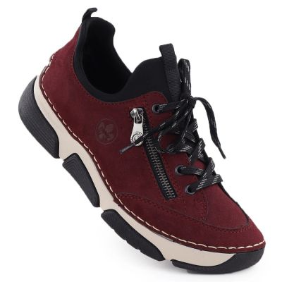 8. Comfortable women's burgundy shoes Rieker 45973-36