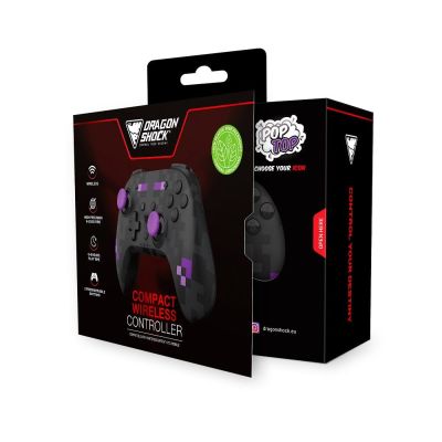 6. Dragonshock PopTop Black, Purple Bluetooth Gamepad Analog/Digital Nintendo Switch, PC