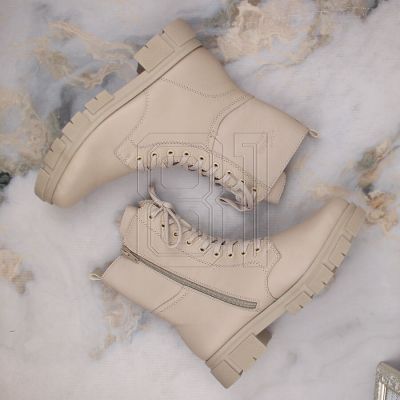 9. Comfortable insulated leather boots Rieker W RKR613, beige