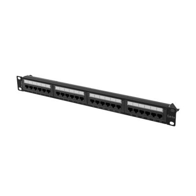 7. LANBERG PATCH PANEL 24 PORT 1U 19" CAT.6A UTP BLACK PPUA-1024-B