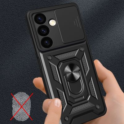 7. Hybrid Armor Camshield armored case for Samsung Galaxy S24+ with camera cover - black