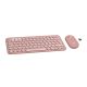 4. Logitech Pebble 2 Combo Keyboard Mouse Included Universal RF Wireless + Bluetooth QWERTY American International Pink