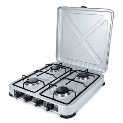 PROMIS KG400S GAS STOVE, 4-BURNER, SILVER