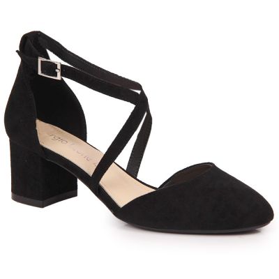 14. Sergio Leone W SK365A black strappy sandals 