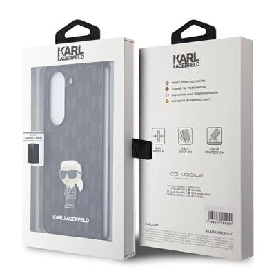 7. Karl Lagerfeld Saffiano Monogram Ikonik Pin case for Samsung Galaxy Z Fold 5 - black
