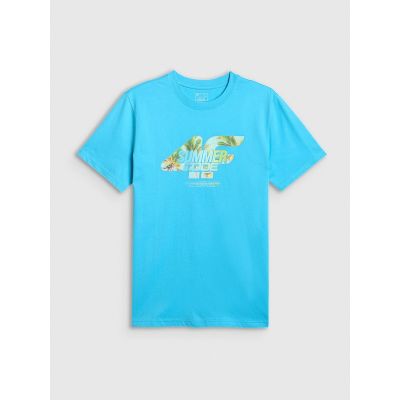 5. Men's regular printed T-shirt 4F 4FRSS26TTSHM4305-33S