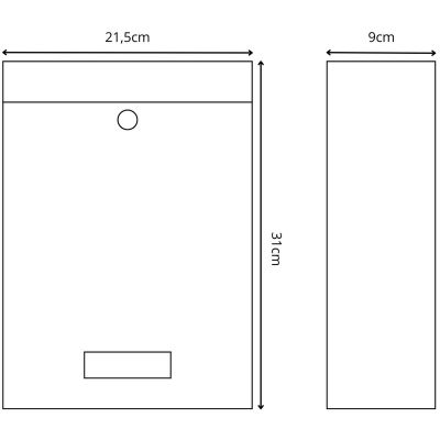 6. MAILBOX 21.5X9X31CM 1067537 SASKA GARDEN
