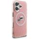 4. Karl Lagerfeld IML Glitter Karl & Choupette Heads Logo MagSafe iPhone 16 Case - Pink