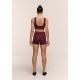 4. CASALL Sublime Folded Hotpants Women's Training Leggings Burgundy