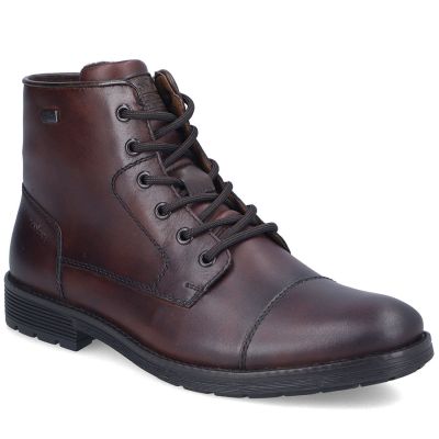 Rieker F4546-25 men's comfortable, waterproof, insulated brown leather ankle boots