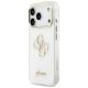 2. Guess IML 4G Script Metal Case for iPhone 17 Pro Max - White