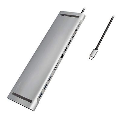 11. LogiLink UA0373 - Wired - USB 3.2 Gen 1 (3.1 Gen 1) Type-C - 100 W - 3.5 mm - 10,100,1000 Mbit/s - Aluminum