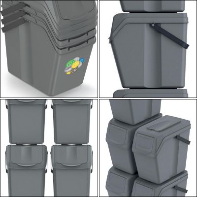 3. GARBAGE BIN 25L SORTIBOX GREY STONE