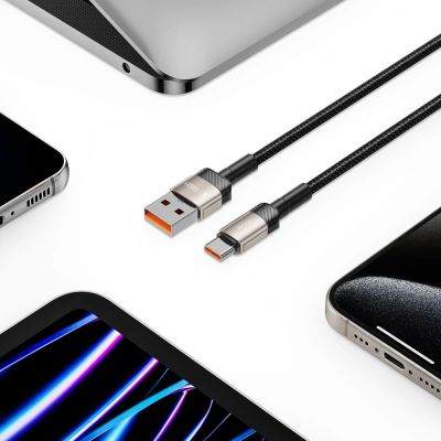 5. Tech-Protect UltraBoost Evo USB-C / USB-A cable 100W 5A 1m - titanium