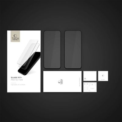 6. Tech-Protect Glass Fit+ 2-Pack Tempered Glass for Motorola Moto G15 / G15 Power / G05 / E15 - Black