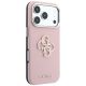 4. Guess Grained & Big Resin Logo Case for iPhone 18 Pro / 17 Pro - Pink