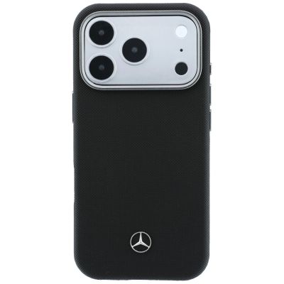 3. Mercedes Leather Semi Wrap Grill Pattern MagSafe Case for iPhone 17 Pro - Black