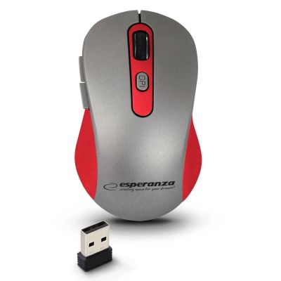 6. ESPERANZA WIRELESS MOUSE 2.4GHZ ADARA RED EM131R