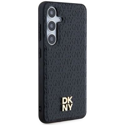 4. DKNY Leather Pattern Metal Logo MagSafe case for Samsung Galaxy S24+ - black