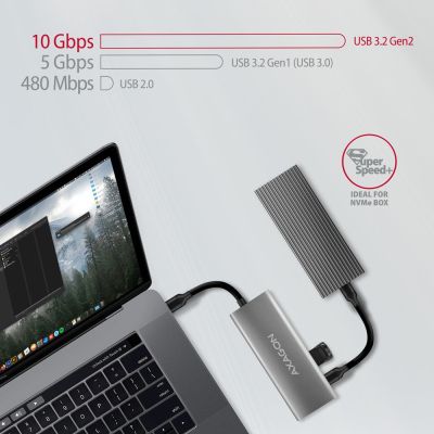 4. AXAGON HMC-5G21 USB-HUB 2x USB-A + 2x USB-C + HDMI 4K/30Hz, USB-C 3.1 - 13cm