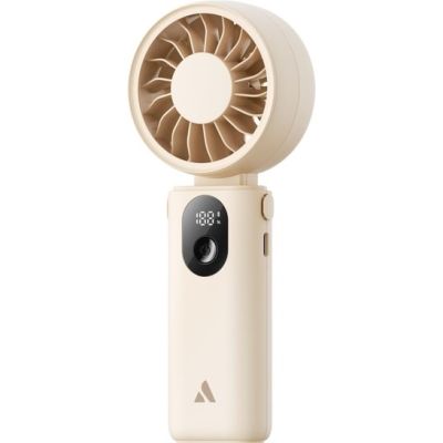 2. Aecooly Halo 04 Folding Hand Fan, Beige