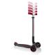 15. Globber Master Prime 3-wheel scooter / Black - New Red 664-102