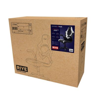 6. TRUST GXT703W RIYE GAMING CHAIR WHITE gaming chair
