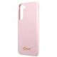 6. Guess GUHCS22MLSLMGLA S22+ S906 lavender/lavender hardcase Silicone Script Metal Logo